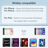 2 Pack 20W USB C Fast Charger with 10FT USB C Cable for iPhone 17 16 15 Pro Max Wall Charger
