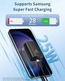 2 Pack 25W USB C Fast Charger with 6FT Cable for Samsung Galaxy Pixel iPhone