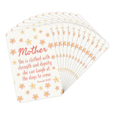 Wallet Scripture Cards - Mother, Prov 31:25 - Pack Of 12 Inspirational Christian Cards With Scripture Encouragement, Bible Verse Cards For Women & Men, Daily Prayer Cards For Devotions
