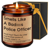 Cop Candle, Police Officer Gifts, Police Academy Graduation, Law Enforcement, Cop Gifts For Men Women New Policeman - Appreciation, Retirement, Valentines Funny Presents For Policemen Bf