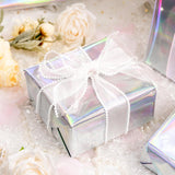 Holographic Iridescent Shiny Sparkle Metallic Glitter Silver Gift Wrapping Paper For Birthday, Valentines, Mothers Day, Graduation, Wedding, Fathers Day, Christmas (17 In X 32.8 Ft)