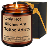 Candle, Tattoo Artist Gifts, Tattoo Lover Gifts For Women Men, Cool Tattooed Studio Shop Decor - Funny Valentines Appreciation Birthday Presents For Tattooers, New Tattooists, Ink Lovers