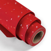 Gift Wrapping Paper Roll - 17Inch X 16.5Feet - Elegant Red Gold Foil Design Shiny Flakes Silky Touch Thick Matte Gift Wrap Paper For Christmas, Wedding, Birthday, Holiday,Celebrations