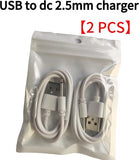 2 Pack 2.5mm DC USB Charging Cable 2.7FT Replacement Cord for Beauty Devices