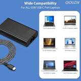 65W USB C Laptop Charger Fast Power Adapter for HP Spectre EliteBook Envy ProBook