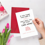 Funny Mothers Day Card Gifts From Daughter Son, Humor Mother’S Day Card Gift For Mom, Cheeky Care Home Card For Stepmom Mother In Law