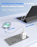 2 Pack 60W USB C Fast Charger with 10FT USB C Cable 4 Port Charger Block for iPhone 17 16 15 iPad AirPods