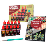 , Warpaints Fanatic Washes Set Combo, 10 X 18 Ml Acrylic Paint, Incl. 1 Brush - Model Paint Washes And Shades For Miniature Models, Warhammer & Dnd Miniatures