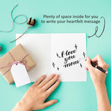 Love You Mom Happy Mother'S Day Birthday Card Gift For Mother Mom Mama Mommy Her - Size 4.7"X6.3" Blank Inside With Kraft Envelope