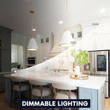 4 Pack A23 LED Light Bulbs 33W 4000 Lumens 3500K Natural White Dimmable E26 Base UL Listed