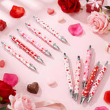 50 Pcs Valentine'S Day Pens Bulk Retractable Ballpoint Pens Black Ink Cute Heart Love Shaped Appreciation Gift Bag Office Supply Stationery For Coworkers Wedding Party Supplies School Classroom
