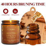 4Pack/28Oz Christmas Soy Candles Gift Set Non-Toxic Aromatherapy Scented Holiday Candles For Chritmas Gifts Home Decor, Luxury Vinilla/Apple/Eucalyptus/Rose Jar Candle, Winter Candle Set For Women Men