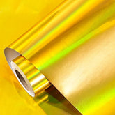 Gold Wrapping Paper Roll - Holographic Iridescent Wrapping Paper For Birthday, Chritsmas, Holiday - 17 Inches X 32.8 Feet (47.23 Sq.Ft.)