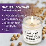 Funny New Mom Gifts, Handmade Scented Lavender Candle For New Mom For After Birth, Postpartum Gift For Moms, First Time Moms Dads Gifts, Soy Wax Candle, 7 Oz