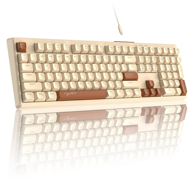 Gaming Keyboard,Wired Keyboard With Rgb Backlight,Mute Full Keyboard With Stan
