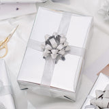 Metallic Silver Wrapping Paper Roll - 17 In X 32.8 Ft(46.5 Sq.Ft.) Solid Color Silver Gift Wrap With Cutting Lines For Christmas, Wedding, Birthday, Valentines Day, Mothers Day, Baby Shower