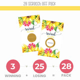 Golden Sunflower Scratch-Off Game Cards For Autumn Weddings, Baby Showers, And Bridal Events (28 Pack)