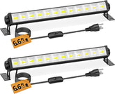 2 Pack 40W LED Shop Lights 5400LM 6000K Plug In Garage Work Lights with 6.6FT Cord and Switch