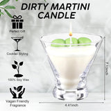Martini Candle Gift For Women Dirty Martini Soy Wax Cocktail Olive Juice Scented Candle In Glass Cute Funny Gifts For Mother'S Day Birthday Home Housewarming Decor