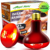 2 Pack 100W Infrared Heat Lamp Bulbs Red Reptile Basking Spot Light for Chickens Brooder Pets