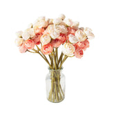 18 Pcs Artificial Silk Rose Flowers Persian Ranunculus Bouquet Asian Buttercup,Suitable For Core Decorations,Weddings,Home (Pink, 2)