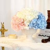 Siitumeizi Hydrangea Artificial Flower Faux Hydrangea Flowers 21 Inch Real Touch Latex Fake Hydrangeas For Wedding Bouquets Centerpieces 3Pc Pink White Blue
