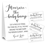 Baby Shower Games Measure The Baby Bump Sign, How Big Is Mommy'S Belly Party Favors Supplies, 5X7 Inch Kraft Standing Sign And 50 Guessing Cards, Minimalist 01