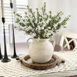 Artificial Flowers For Decoration, 6Pcs 26Inch White Wintersweet Fake Flowers,Faux Flowers For Vase,Faux Floral Stems For Wedding Party Kitchen Home Decorations (6, White Wintersweet)