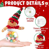 Christmas Candy Jar, Gingerbread Man Cookie Jars Holiday Candy Jar Multifunctional Material For Christmas Party Gifts, Xmas Stocking Fillers Or Company Holiday Gifts 2Pcs