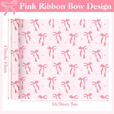 Pink Bow Wrapping Paper 2 Rolls - 17X16.5 Ft Each - Kraft Gift Wrap Supplies Decorations For Valentine'S, Girls Birthday, Christmas, Wedding, Baby Shower, 2 Design