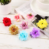 1.77 Inch Artificial Roses Head, 50 Pcs Fake Flowers Wedding Faux Flower Wall Diy Crafts Bridal Shower Bouquet Home Housewarming Decor Decoration, Gold
