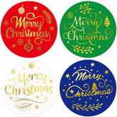 Merry Christmas Thank You Stickers Gold Foil Envelope Seals 100Pcs
