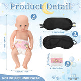 9 Pcs Baby Shower Game Supplies For Blindfold Diaper Changing Baby Dolls With Blindfolds Diapers Baby Changing Diaper Race Game Set For Baby Shower (Blue,Bear)