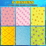 12 Sheets Cartoon Sponge Wrapping Paper Yellow Cartoon Party Decoration - Not Roll - Flower Bubble Under The Sea Gift Wrap Paper Folded Flat For Diy Crafts Birthday Ocean, 19.7 X 27.6 Inch