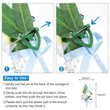uxcell 20pcs Light Blue Boutonnieres for Men, Artificial Flower Buttonholes Pocket Corsage with Boutonnieres Pins for Wedding Bride Groom Ceremony Anniversary Formal Party