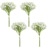 16Pcs Babys Breath Artificial Flowers For Outdoors, Faux Baby Breath Flowers Artificial Bulk White Real Touch Fake Flowers For Wedding Diy Bouquets Centerpieces Party Home Garden Tables Decor