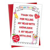 Happy Valentine'S Day Cards For Teacher -Teacher Valentines Greeting Cards Teachers Valentine'S Gifts Cards From Students Thank You Teacher Valentine'S Day Gifts Card With Envelopes