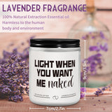 Valentines Gifts For Boyfriend Husband Him Men Couples Anniversary- Funny Valentines Day Presents For Men Husband Couple - Handmade Lavender Scented Candle (7Oz)