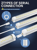10 Pack 4FT LED Shop Lights 50W 7500LM 6000K V Shape Linkable Garage Warehouse Lights
