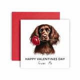 Valentines Card From The Dog – Cocker Spaniel Brown - Happy Valentines To Dog Mum And Dog Dad – Dog Best Friend (Cocker Spaniel Brown)