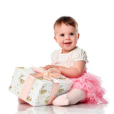 Baby Shower Wrapping Paper Roll For Kids Girls Boys - White Gift Wrap With Bunny, Moon And Hello Little One Design For Baby Shower, Birthday, Newborn - 17.5" × 26 Ft