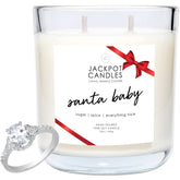 Christmas Santa Baby Candle With Ring Inside (Surprise Jewelry Valued At 15 To 5,000 Dollars) Ring Size 7