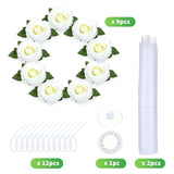 Artificial Flowers Bouquet Ribbon Set, Wedding Car Flowers For Wedding Party Decoration