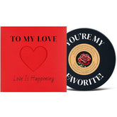 Gifts For Him Men Valentine’S Day - Romantic Valentine’S Card, Valentines Day Decorations, Anniversary Birthday Gift For Husband, Boyfriend, Wife - Valentines Gifts For Him Her - Vinyl Love Card