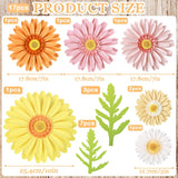 Paper Flowers Decorations For Wall, Giant Daisy Artificial Flowers Bulletin Board Decoration 3D Floral Tissue Paper Flowers Hanging For Wedding Baby Shower Tea Party Backdrop Decor