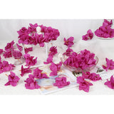 50Pcs Hot Pink Bougainvillea Artificial Flower Heads Realistic Silk Fake Flowers Bulk For Crafts Diy Wedding Cake Party Home Decor (Hot Pink)