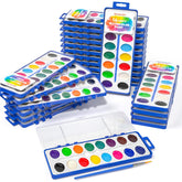 16 Colors Watercolor Paint Set Bulk, Pack Of 24, Watercolor Paint Set With Paint Brushes For Kids And Adults, Washable Paint For Classroom, Parties, Kindergarten And Art Activities