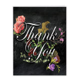 - 1 Beautiful Thank You Card (8.5 X 11 Inch) - Pretty Flowers, Floral Gratitude Stationery Notecard With Envelope - Chalk And Roses J2358Atyg