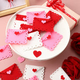Valentine'S Day Felt Envelope Bulk, 24-Pack Heart Love Envelopes, Mini Table Scatter Decor For Wedding Party Anniversary