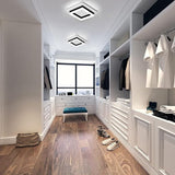 9.5 Inch Square LED Ceiling Light Black 32W 6000K Flush Mount Fixture